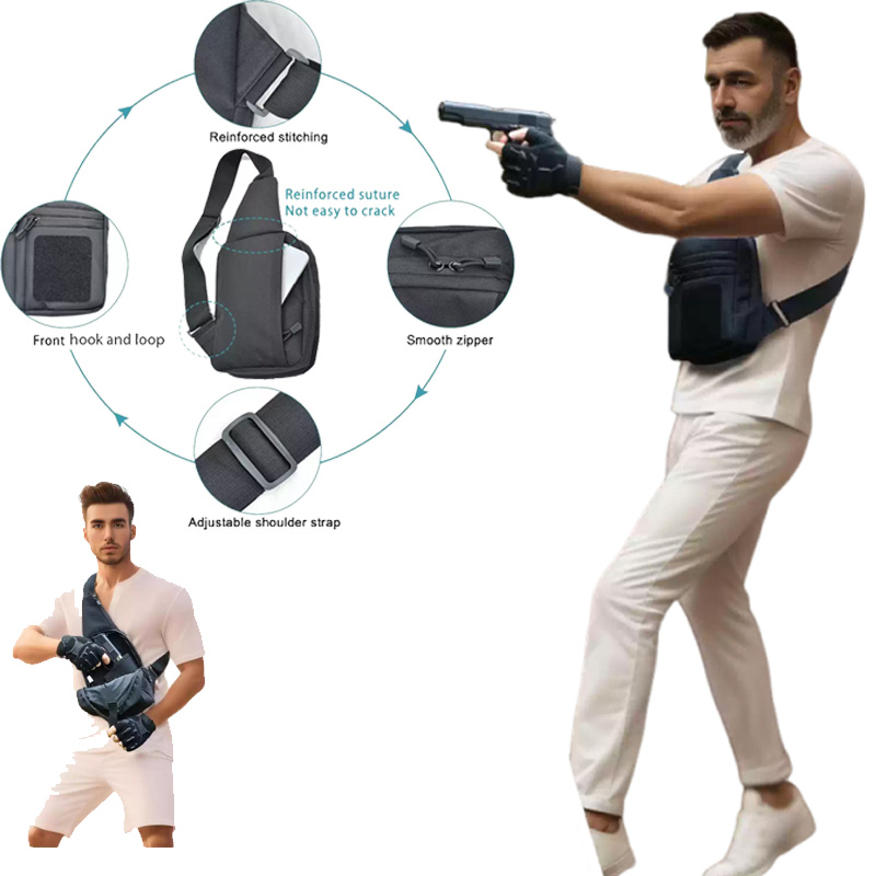 Edc Concealed Carry Sling Bag - Tactical Pistol Gun Bag Concealed Carry