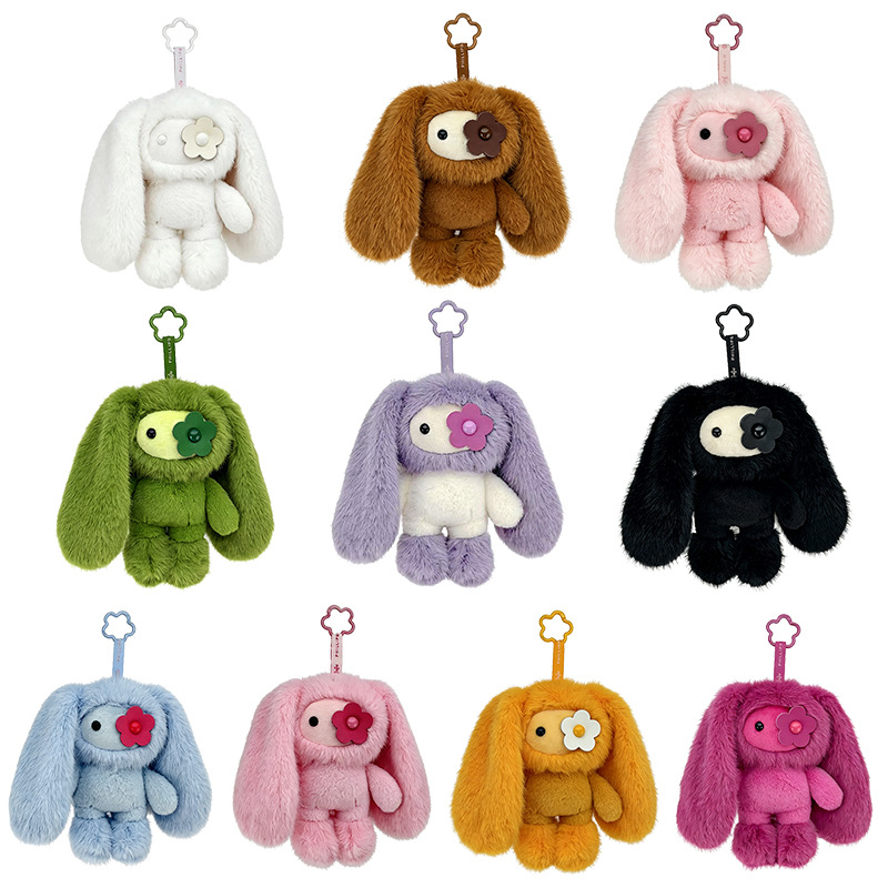 Carabiner Keychain - 18cm Cute Juju Rabbit Plush Keychain