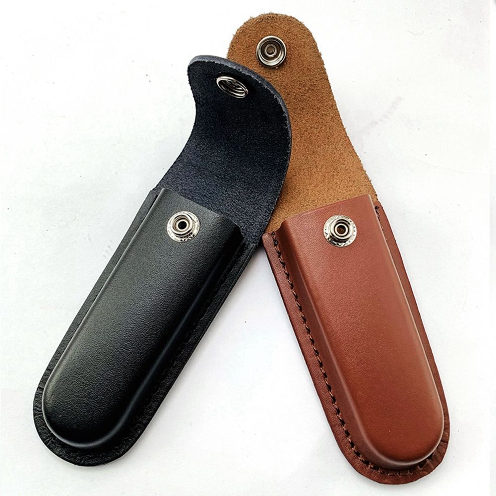 Edc Everyday Carry Knives - Brown Fold Knife Scabbard Tool Flashlight