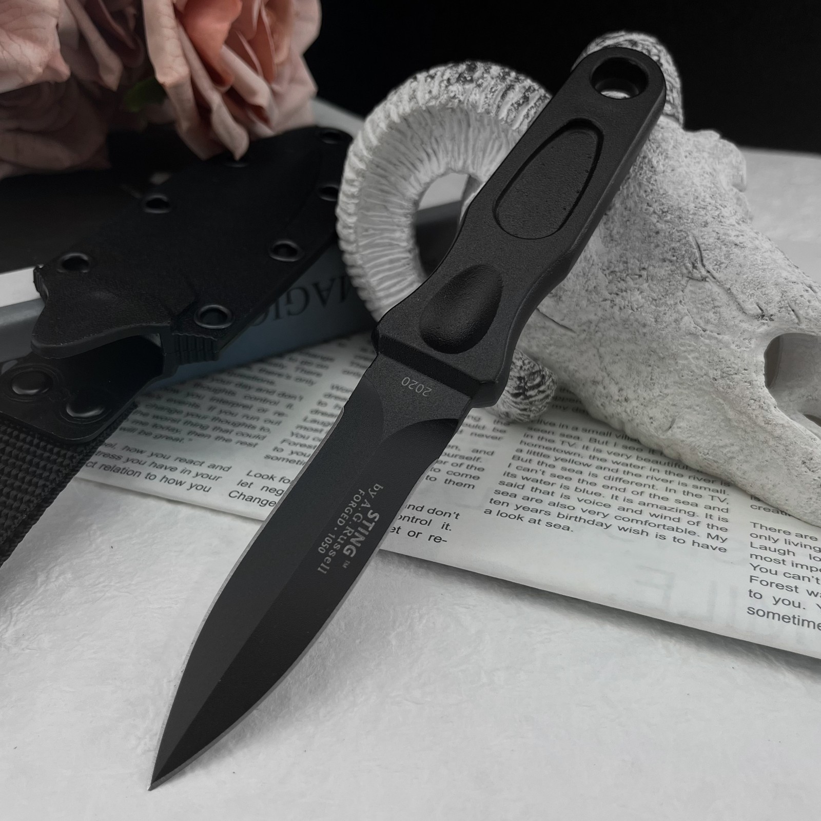Edc Carry Fixed Blade - Multi-Function Fixed Blade Knife 8Cr13MoV Steel