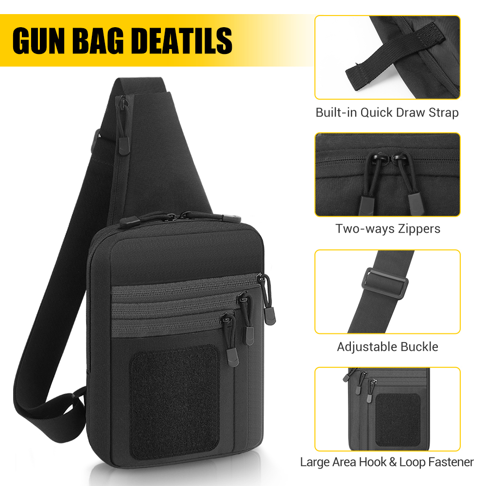 Tactical Pistol Gun Bag Concea - đánh giá và giá Edc Concealed Carry Sling Bag