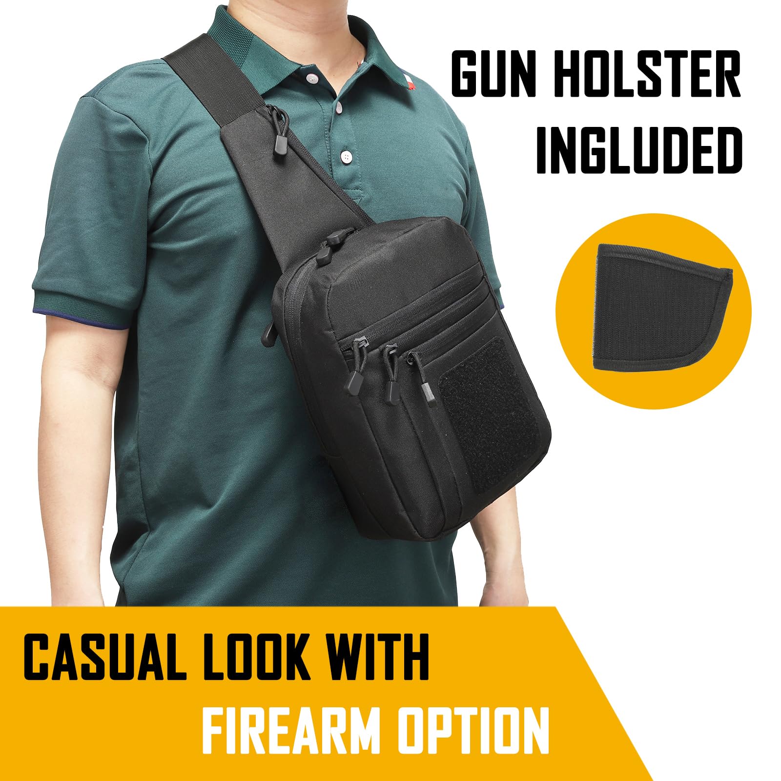 Concealed Carry Crossbody Bag  - đánh giá và giá Edc Concealed Carry Sling Bag