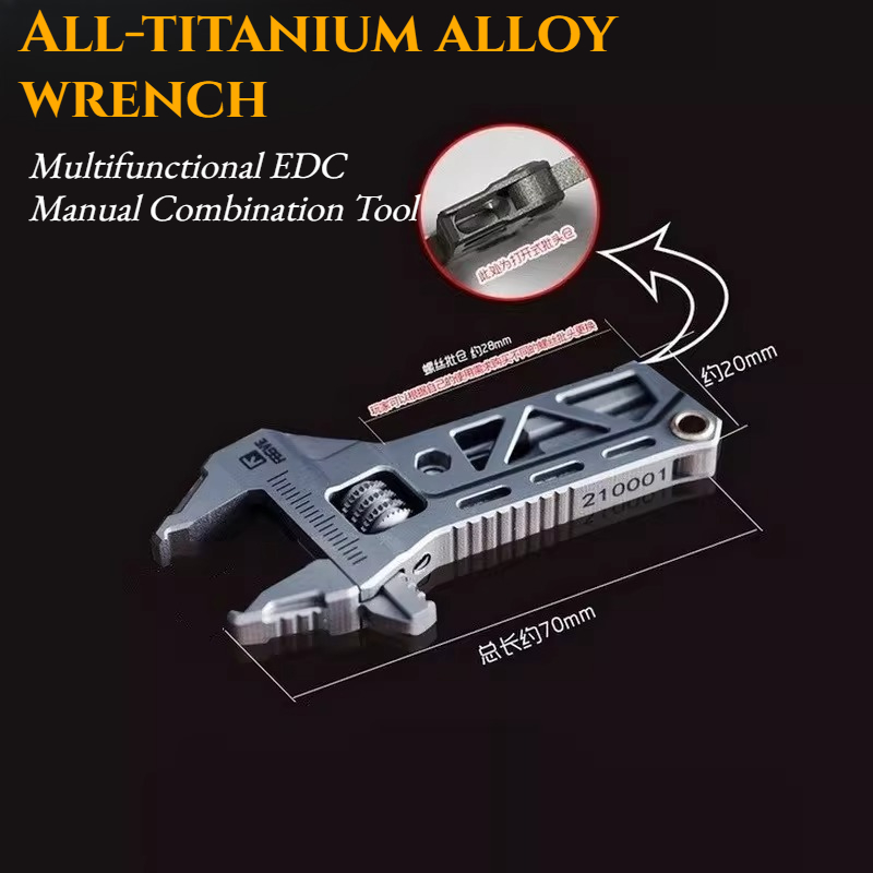 TC4 All-titanium Alloy Wrench  - đánh giá và giá Edc Carry All