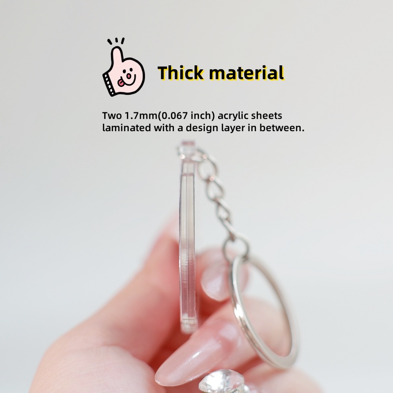 2D FLAT 6cm/2.36inch 1 Piece C - đánh giá và giá Carabiner Keychain