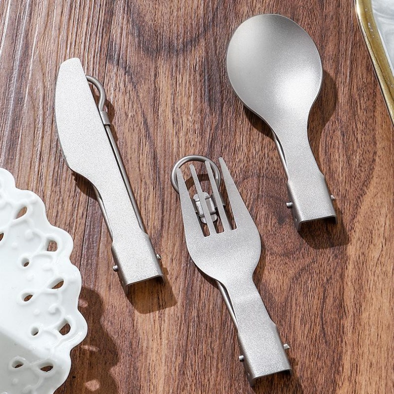 Titanium Foldable Utensil Set  - đánh giá và giá Edc Everyday Carry Knives