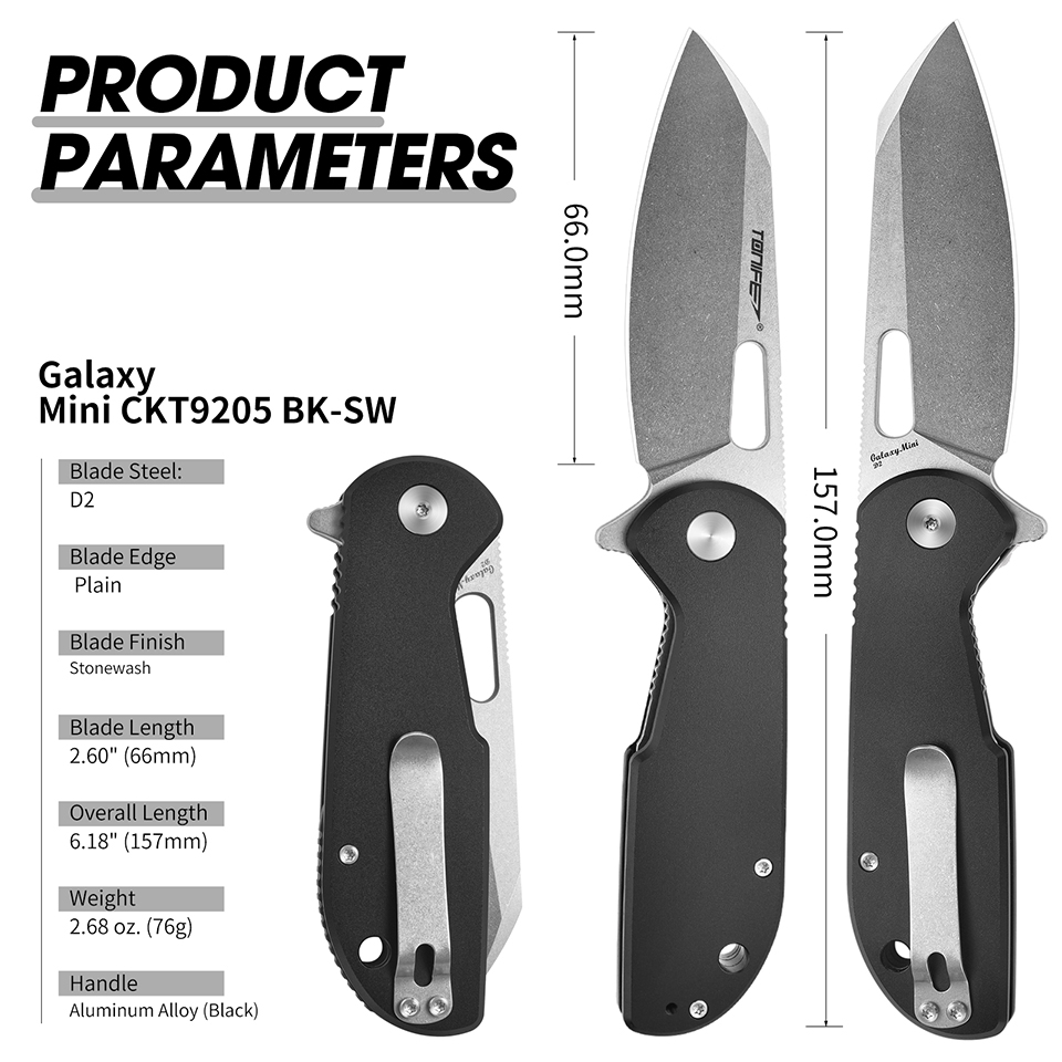TONIFE Galaxy Mini CKT9205 Fol - đánh giá và giá Edc Concealed Carry Knife
