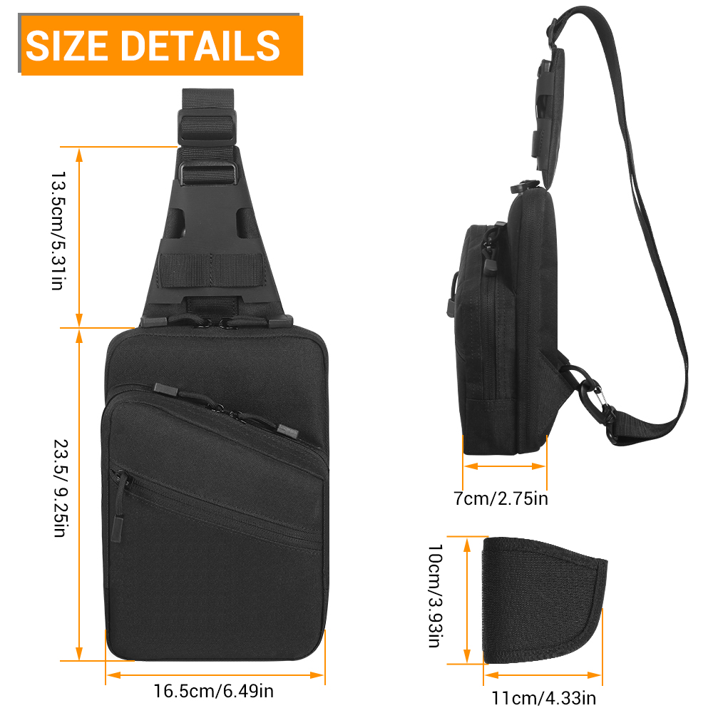 Tactical Pistol Bag Concealed  - đánh giá và giá Edc Concealed Carry Sling Bag