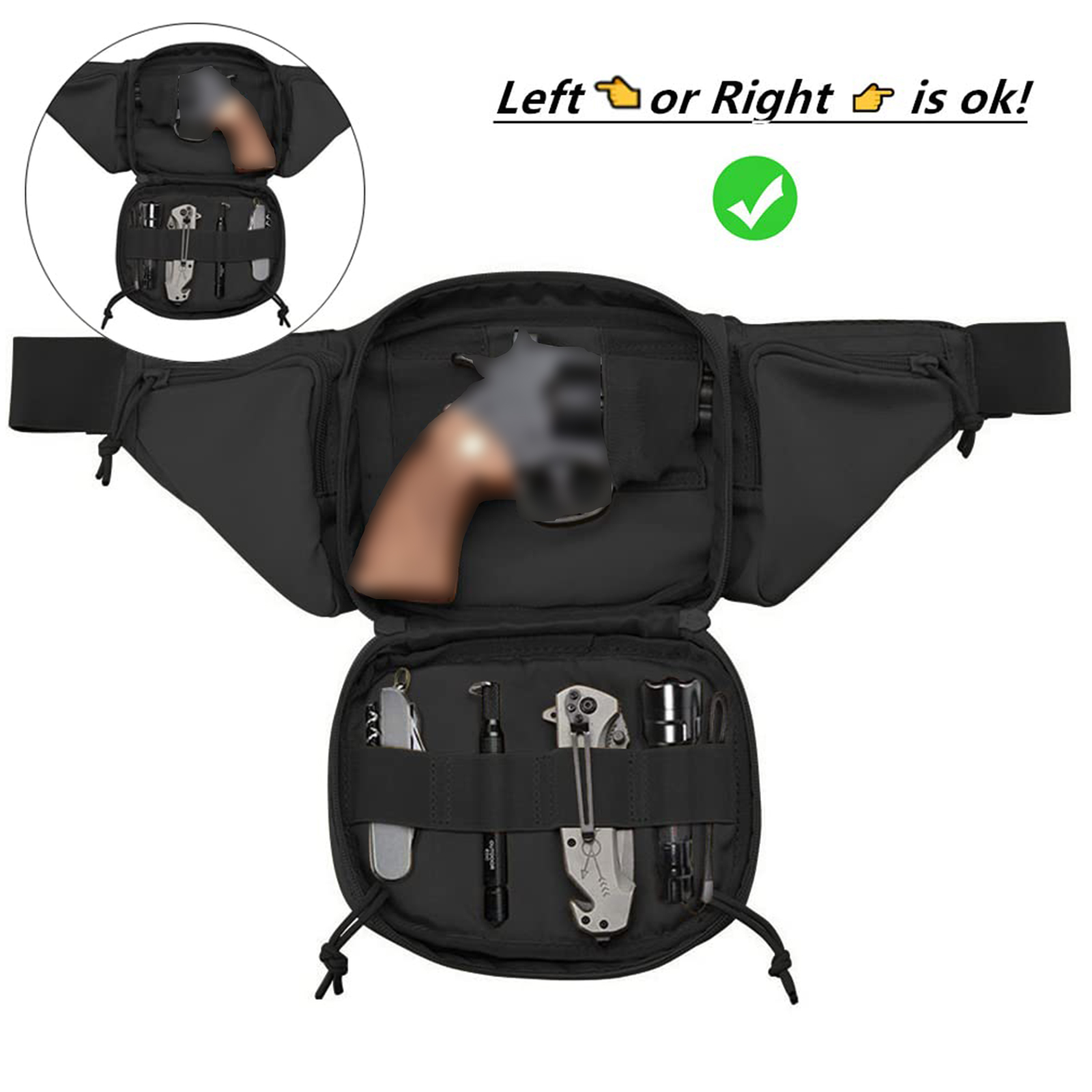 Tactical Fanny Pack Gun Holste - đánh giá và giá Edc Carry Bag For Pistol